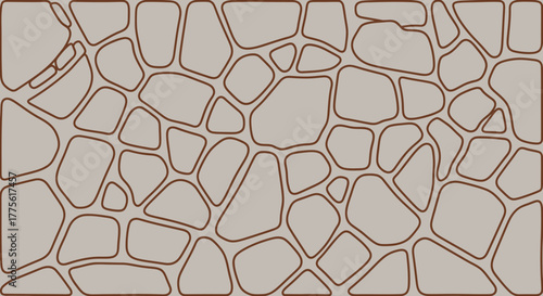 A stylized illustration showcasing a pattern resembling a stone wall or paving.