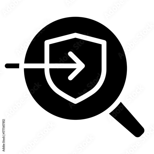 Tableau sur toile Intrussion detection  icon glyph style vector illustration