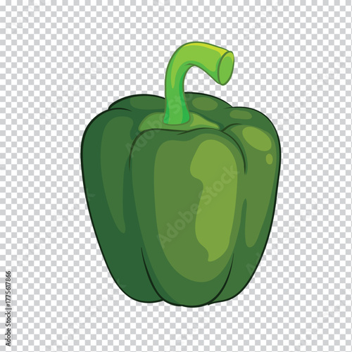 Vibrant capsicum fruits collection featuring red green and yellow varieties in a stylized vector design