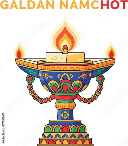 Galdan Namchot is a Tibetan Buddhist festival to celebrate the life of Tsongkhapa.