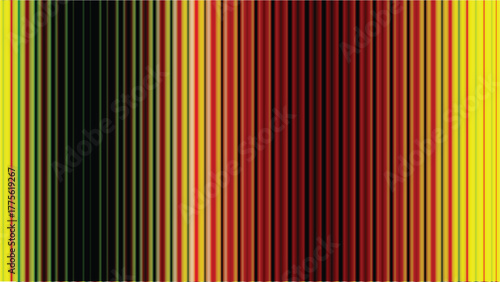 Vibrant abstract background with a multitude of colorful vertical stripes, creating a dynamic digital art pattern and a seamless texture of red, yellow, and black lines for modern design