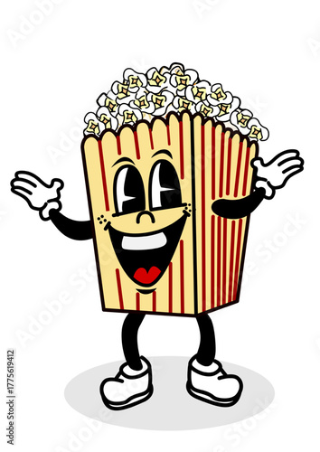 Illustration of some funny popcorn