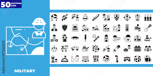 Soldier duotone icon pack