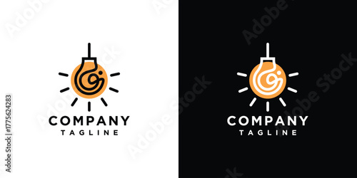 light bulb logo design template. light bulb logo design icon