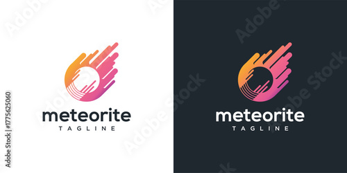 meteor logo design template. meteor logo design icon
