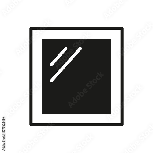 mirror icon in trendy flat design