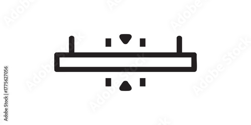 Narrow measurement outline icon vector