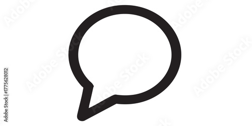 Notification bubble outline icon vector