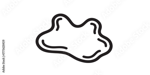 Oily texture outline icon vector