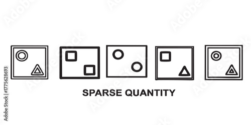 Few sparse quantity icon vector