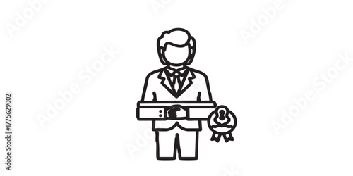 Retirement outline icon vector