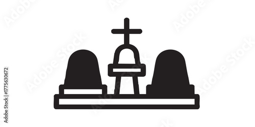 Navigation lights outline icon vector