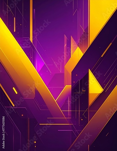 Cyberpunk Gradient Geometric Futuristic Background