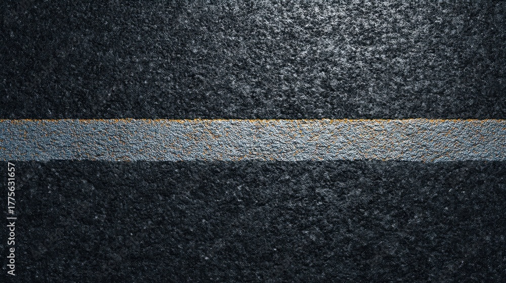 Fototapeta premium Top-down view of a smooth black asphalt road with fine texture and subtle light reflections.