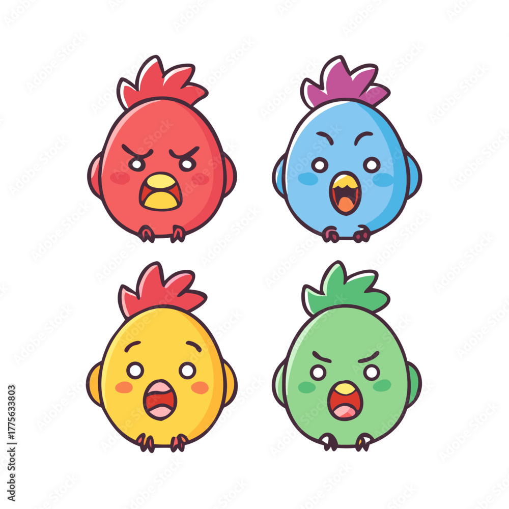 Naklejka premium set of funny cartoon animals