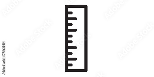 Narrow measurement outline icon vector