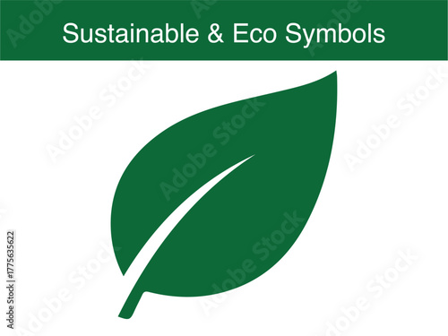 Eco green leaf natural purity freshness concept vector illustration.