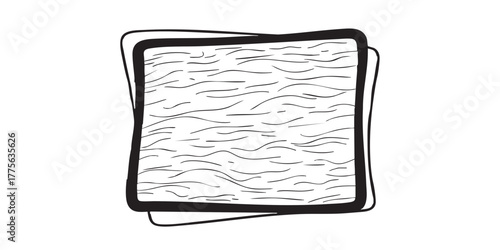 Paper texture outline icon vector