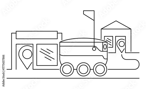 Autonomous delivery robot - modern logistics