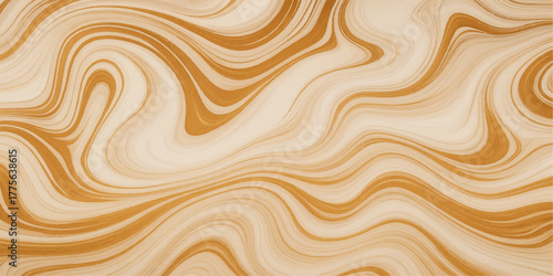 Abstract brown vector background featuring a liquid gold texture, metallic waves, and a seamless wavy design for wallpaper art
