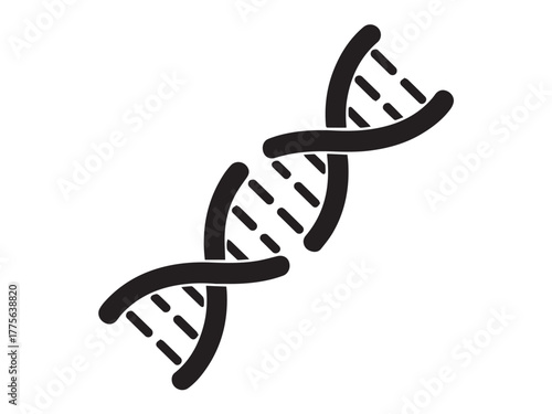 DNA helix molecular structure line icon