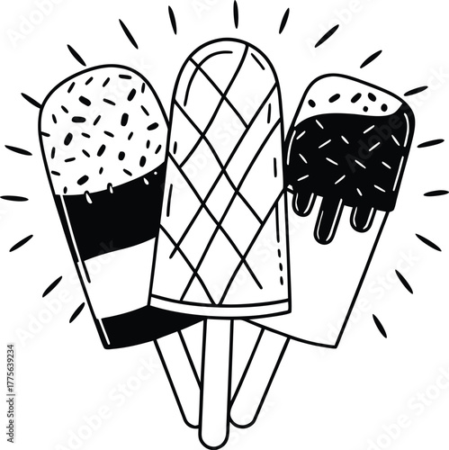 ice cream on a white background