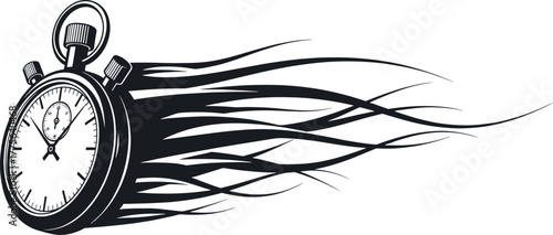 Stopwatch with speed lines and flames stopwatch, time, speed, race, running, fast, flames, competition, illustration, minutes, symbol, design, time, seconds, dial, analog, lines, element, race, with, 