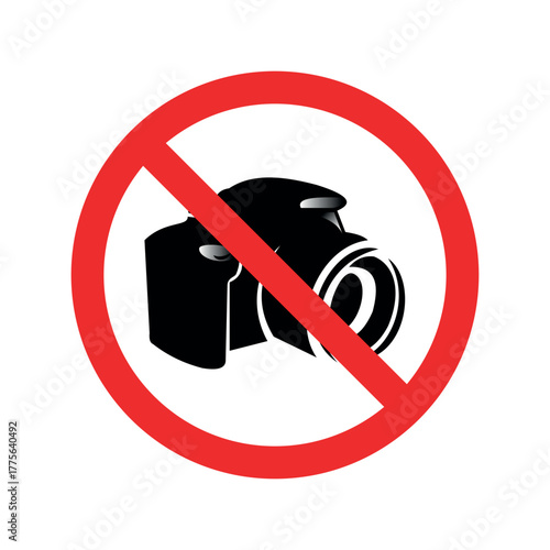 no photography sign, vector, symbol