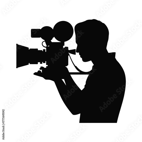 Video Camera Vector Silhouette 