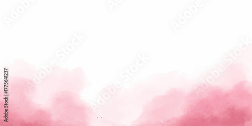 Soft pink abstract sky with vintage light clouds and a delicate water color texture design