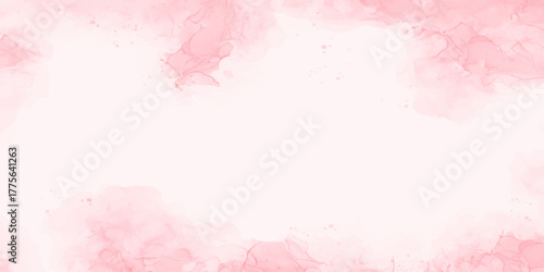 Abstract pink watercolor texture design with copy space for love frame illustration