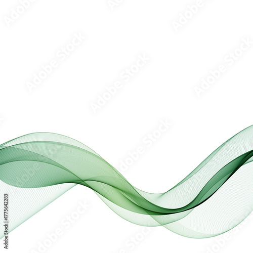 Abstract wave vector background, blue and green wavy lines for brochure, website, flyer design. eps 10