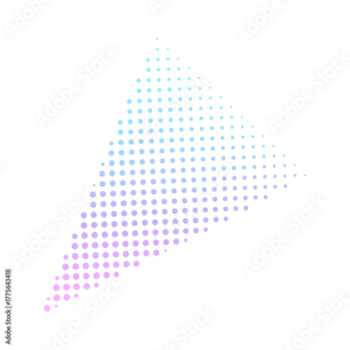 かわいい三角形のハーフトーン･ドットの装飾 - パステルカラーのポップな幾何学模様のあしらいの素材