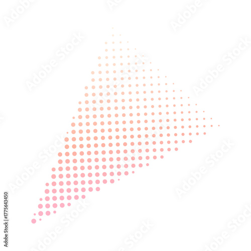 シンプルな三角形のハーフトーン･ドットの装飾 - ピンク色の華やかなグラデーションのあしらいの素材