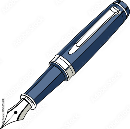 fountain pen vector illustration