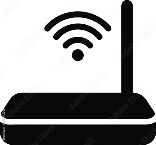 Hotspot Device Silhouette Vector Art Illustration