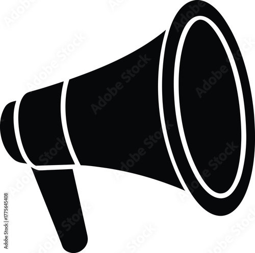 Megaphone Loudspeaker Silhouette Vector Art Illustration