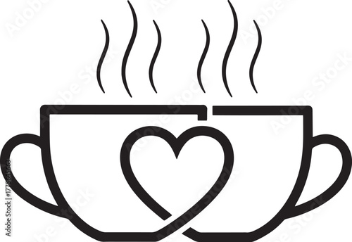 Love of Two coffee cup, Coffee partner, Matching love