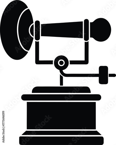 Telegraph Silhouette Vector Art Illustration