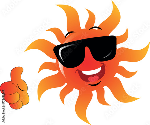summer sun with sunglasses