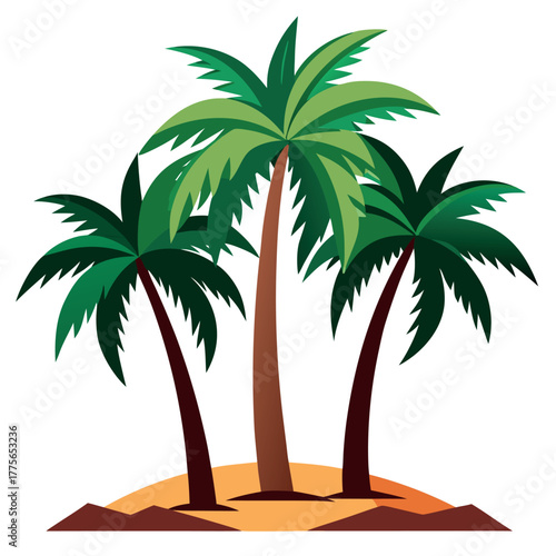 set of palm trees