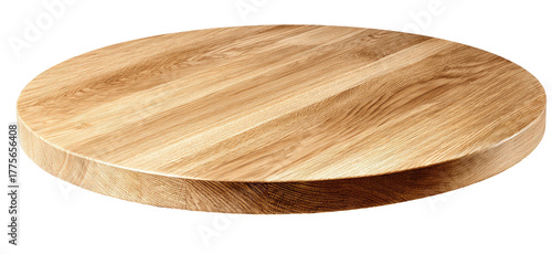 Light-colored wooden circular table top