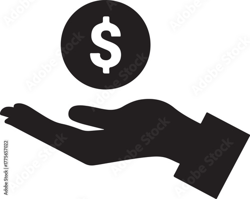 Hands holding various currency symbols and money icons
