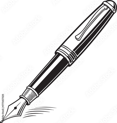 fountain pen vector illustration