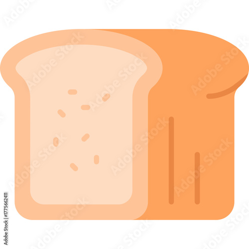 Bread vector icon. Food and beverage icon flat style. perfect use for logo, presentation, website, and more. modern icon design color style