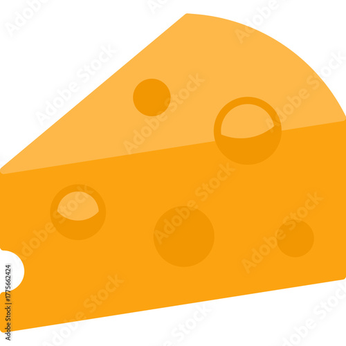 Cheese vector icon. Food and beverage icon flat style. perfect use for logo, presentation, website, and more. modern icon design color style