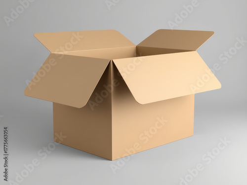 Large Delivery Carton Box Mockup – Matte Finish Single-Color Packaging for E-commerce Branding