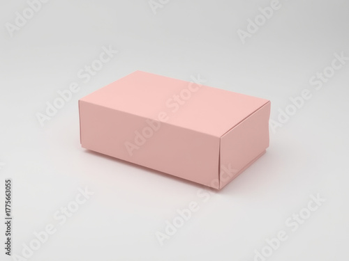 Rectangular Cosmetic Product Box Mockup – Matte Finish Single-Color Packaging for Branding