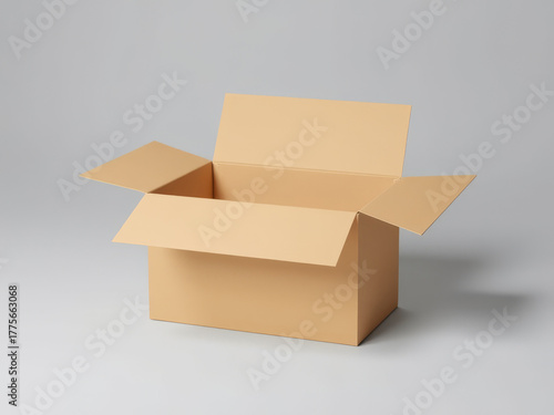 Large Delivery Carton Box Mockup – Matte Finish Single-Color Packaging for E-commerce Branding