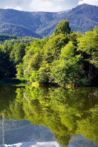 Amazing landscape with lake and mountain in Bulgaria